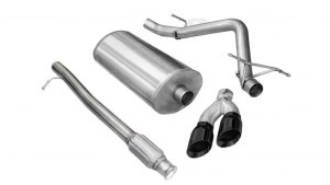 Chevrolet Silverado Performance Exhaust - CORSA Performance - Cat Back Sport - Black - `10-`13